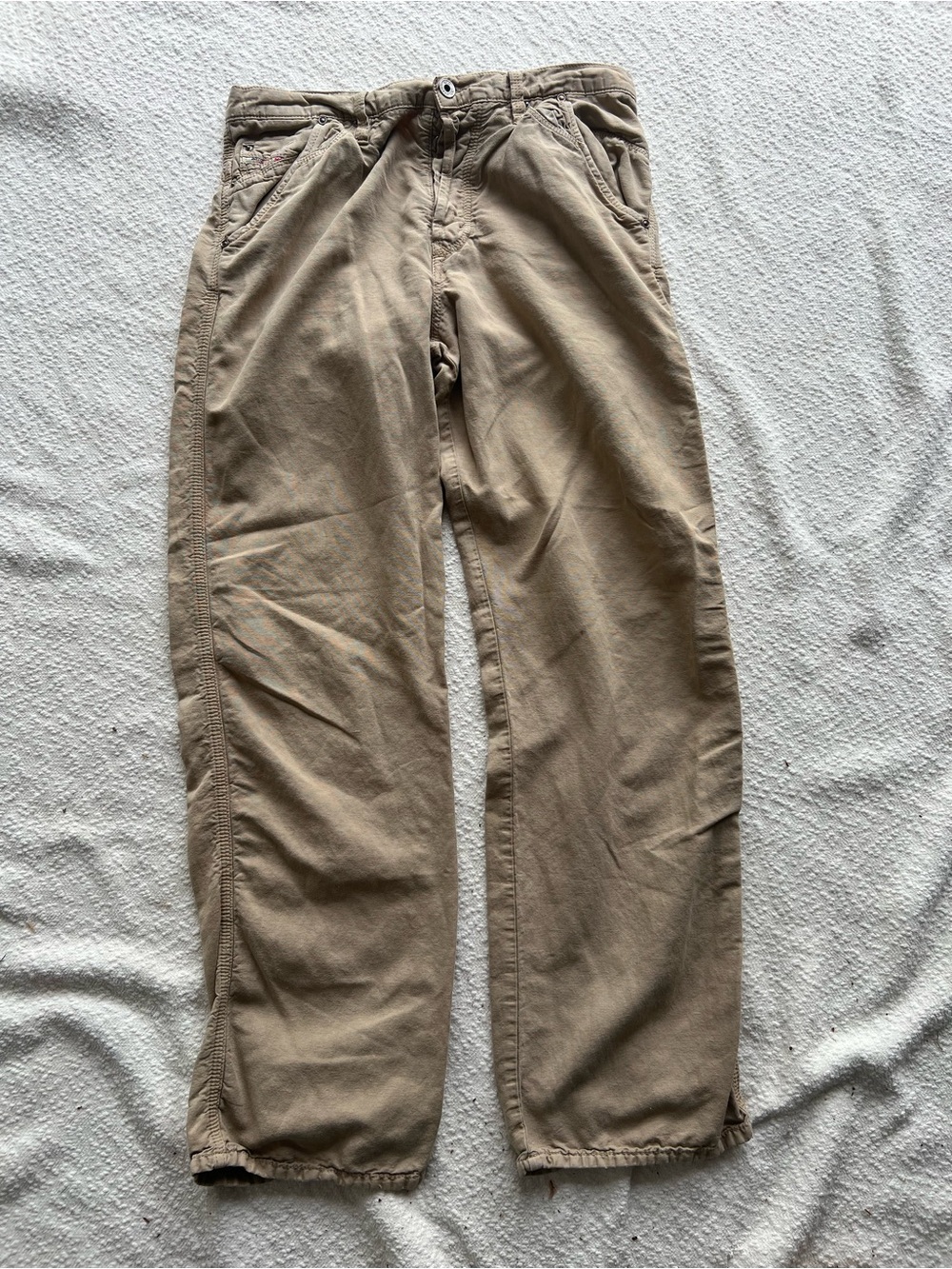 Diesel Vintage Cotton Linen Blend Utility Pants Size 31 Workwear Straight Leg